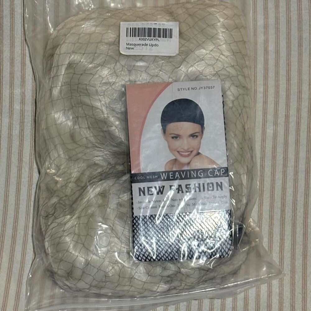Unbranded Women's Cream and White Hair-accessories wig pc